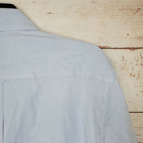 Stuart Hughes 15 1/2 32-33 Button Up Blue Dress Shirt With Extra Buttons - Picture 5 of 10